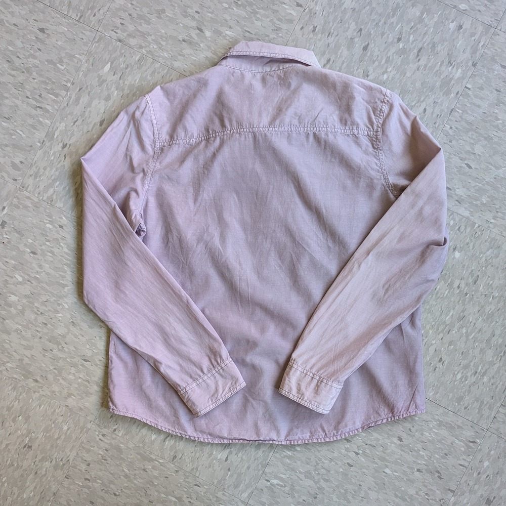 The Territory Ahead Silk Cotton Button Down Shirt Mauve Pink Womens Large - Picture 7 of 10